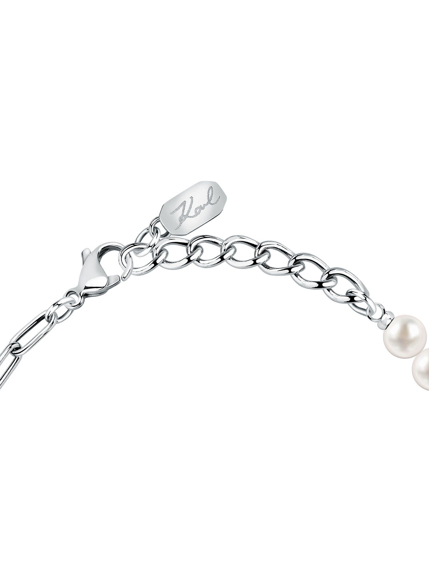 KARL LAGERFELD Armband Karl Lagerfeld Damen-Armband Edelstahl Kunstperle, Pearl