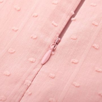 suebidou Midikleid Rüschenkleid rosa strukturiertes Kleid für Mädchen langarm rosa