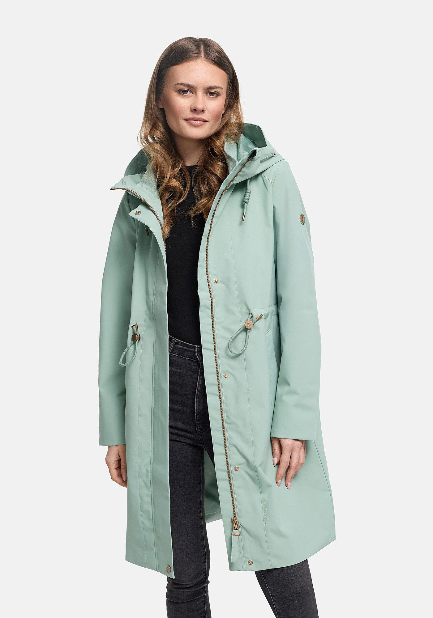 Marikoo Outdoorjacke Zilandaa Moderner Outdoorparka mit Kapuze und Kordelzug