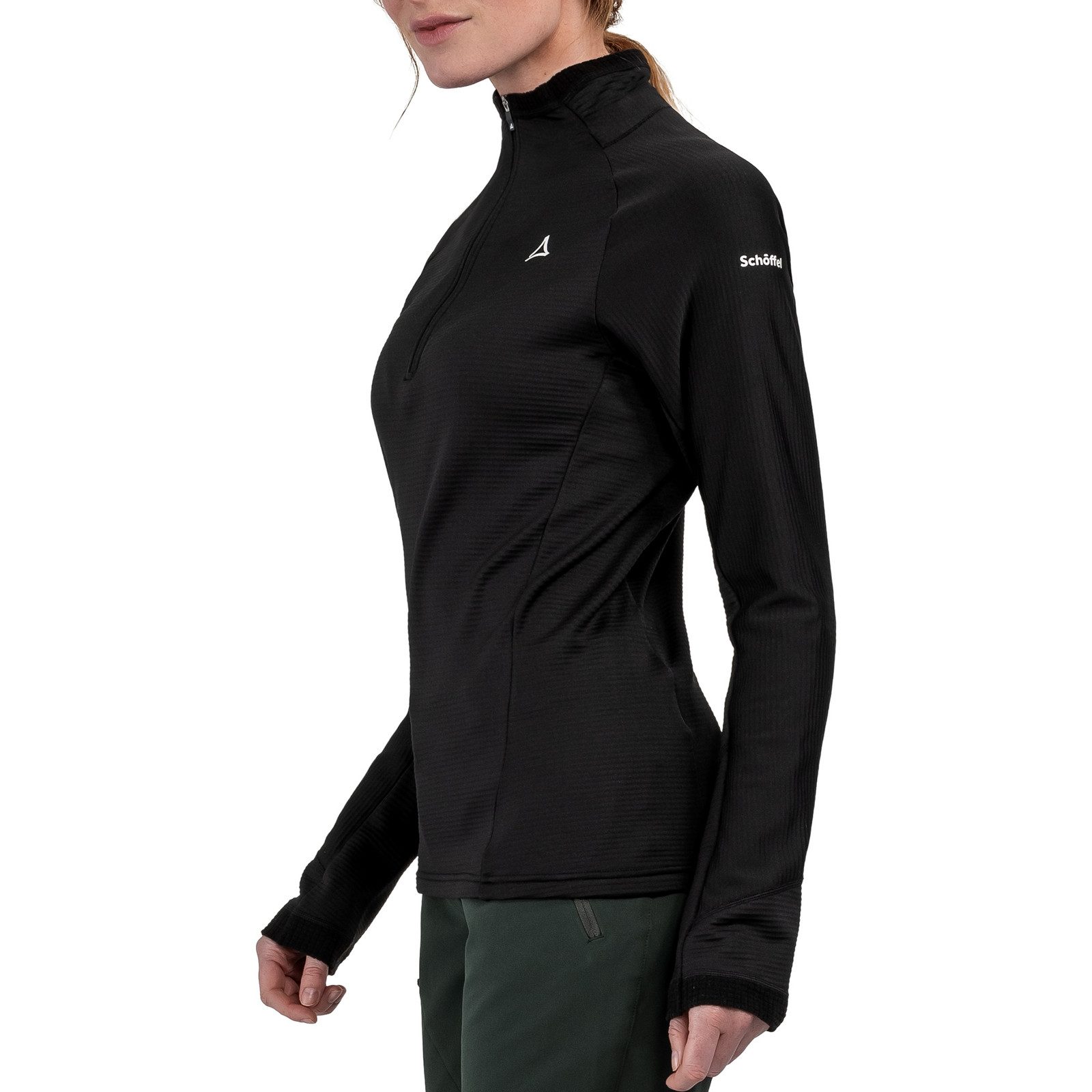 Schöffel Stehkragenpullover Cascata mit Waffelmuster innen