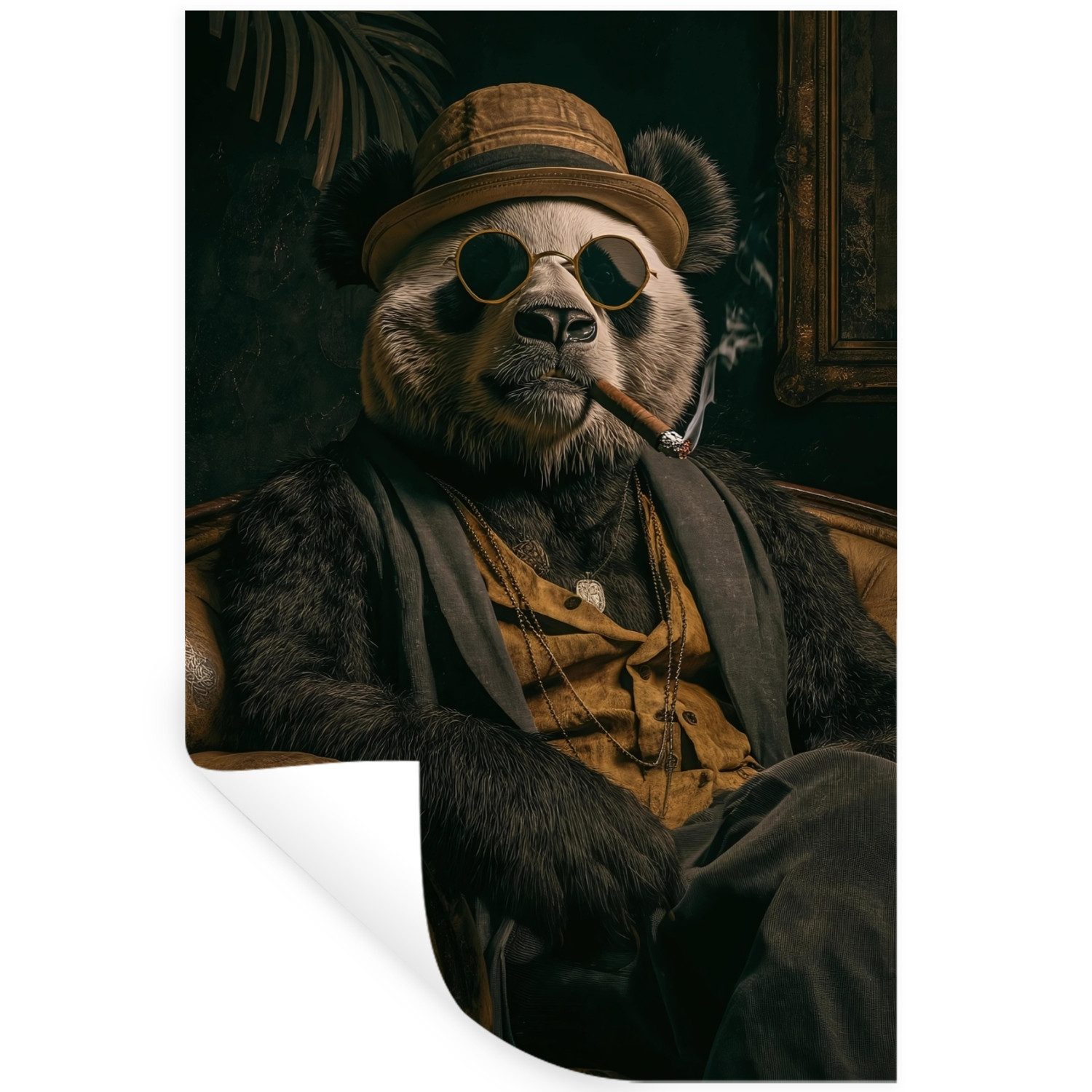 MuchoWow Wandsticker Panda - Hut - günstig online kaufen