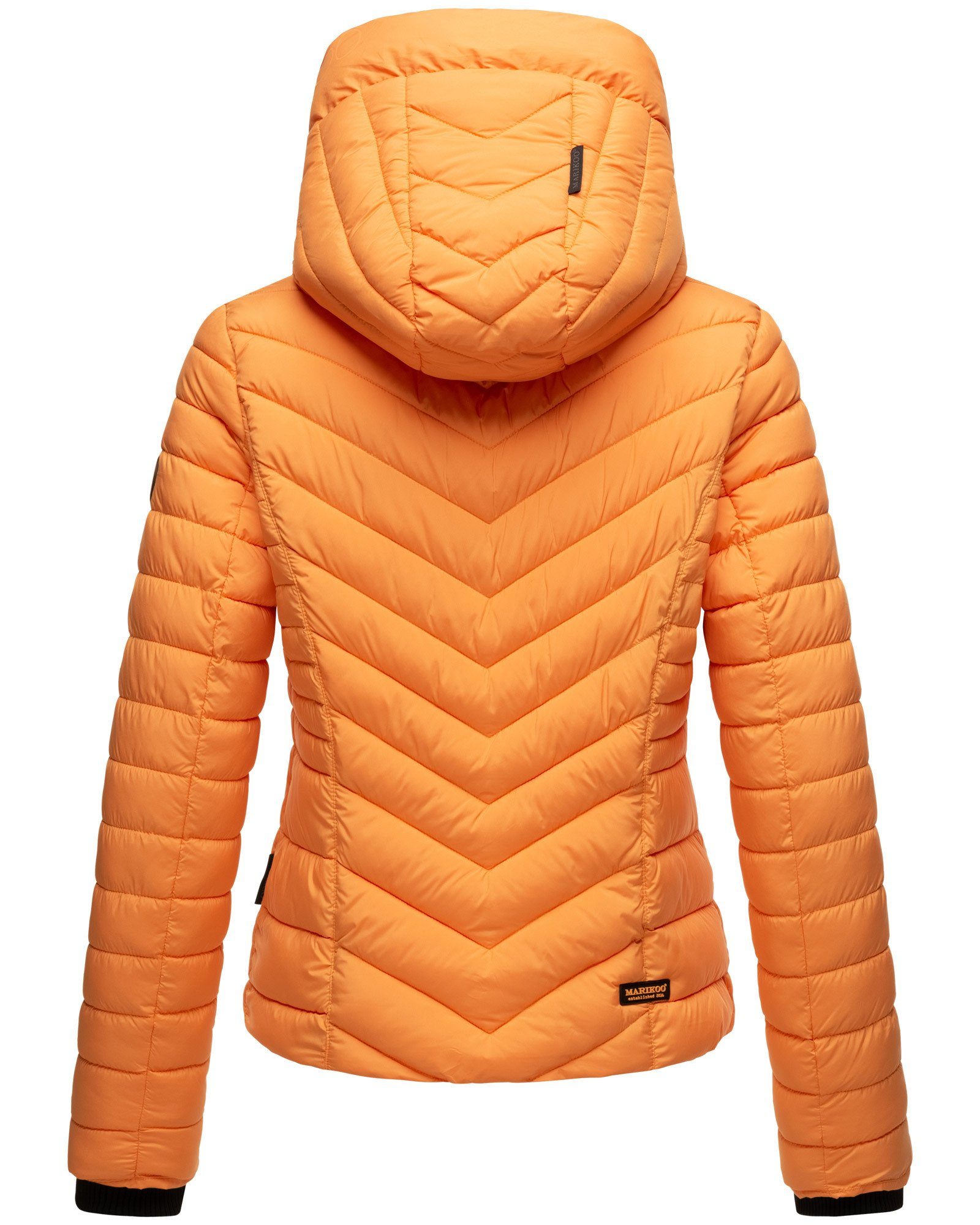 Marikoo Steppjacke Kagomee mit großer Kapuze Apricot Sorbet