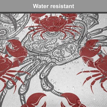 Abakuhaus Stuhlkissen Dekoratives wasserfestes Kissen mit Riemen für Küchensitze, Meerestier Illustration von Crab