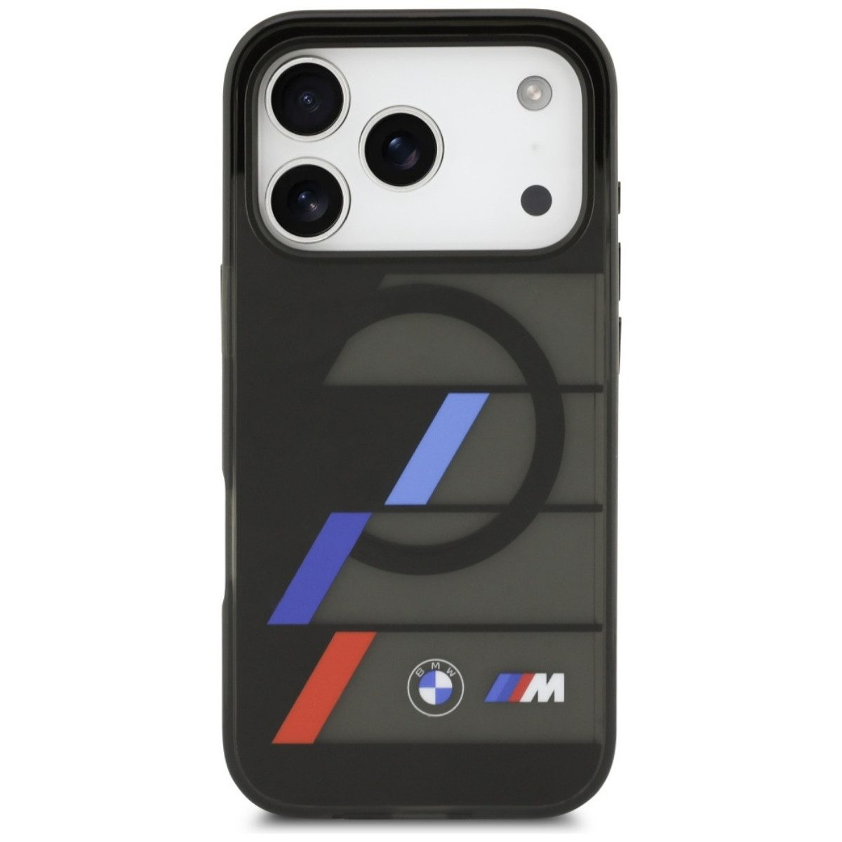 BMW Handyhülle IML Handyhülle Metalltasten Kompatibel mit iPhone 17 Pro Schwarz TRI, Kompatibel mit iPhone 17 Pro, hochwertiges Finish, ergonomische Form