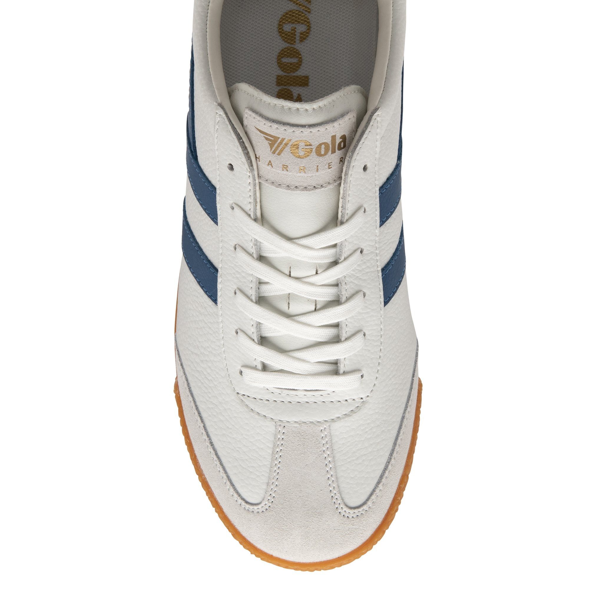 Gola Harrier Leder weiss/marineblau Herren Sneaker günstig online kaufen