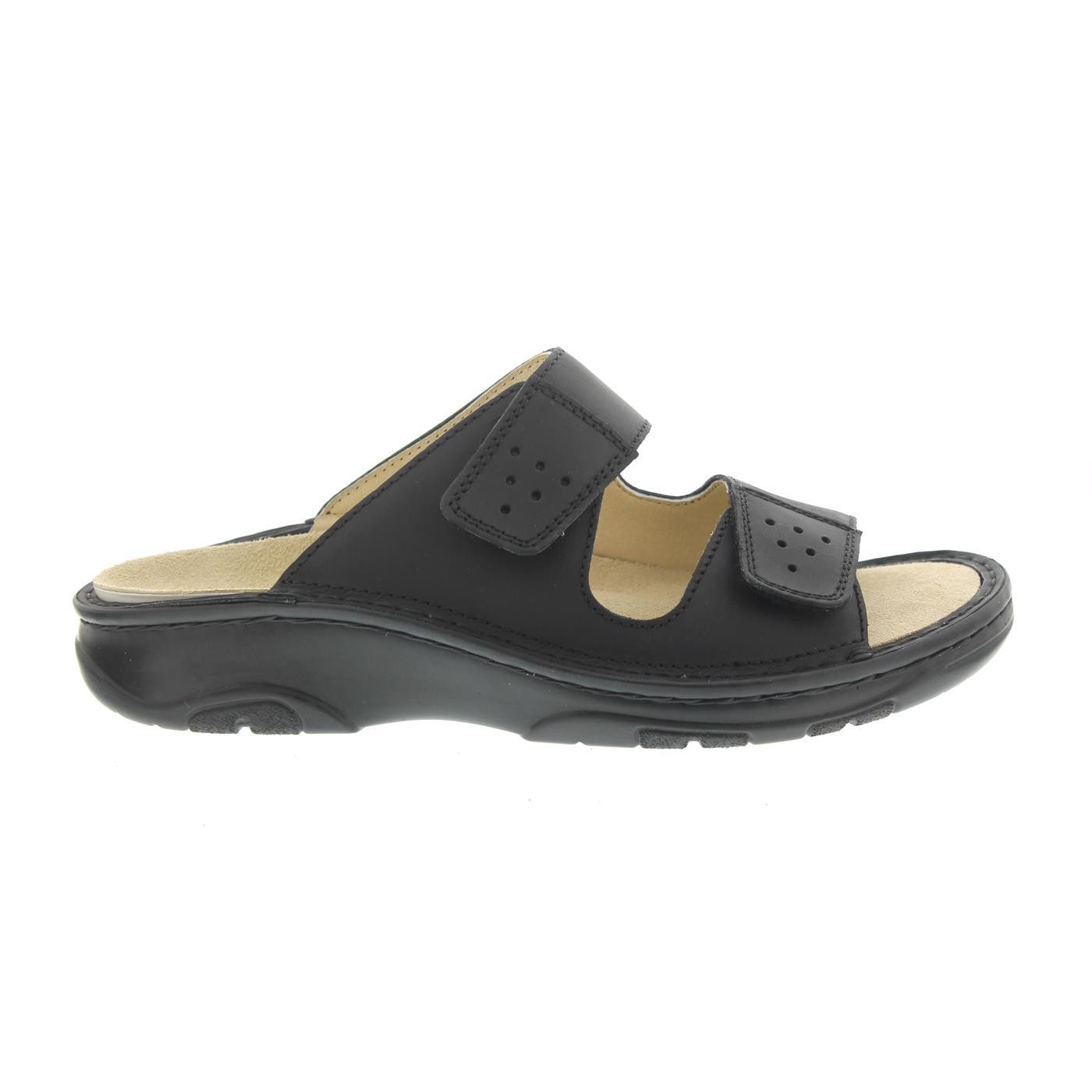 BERKEMANN Berkemann Luis, Herrenpantolette, Fettnubuk, schwarz, verstellbar 5804 Pantolette