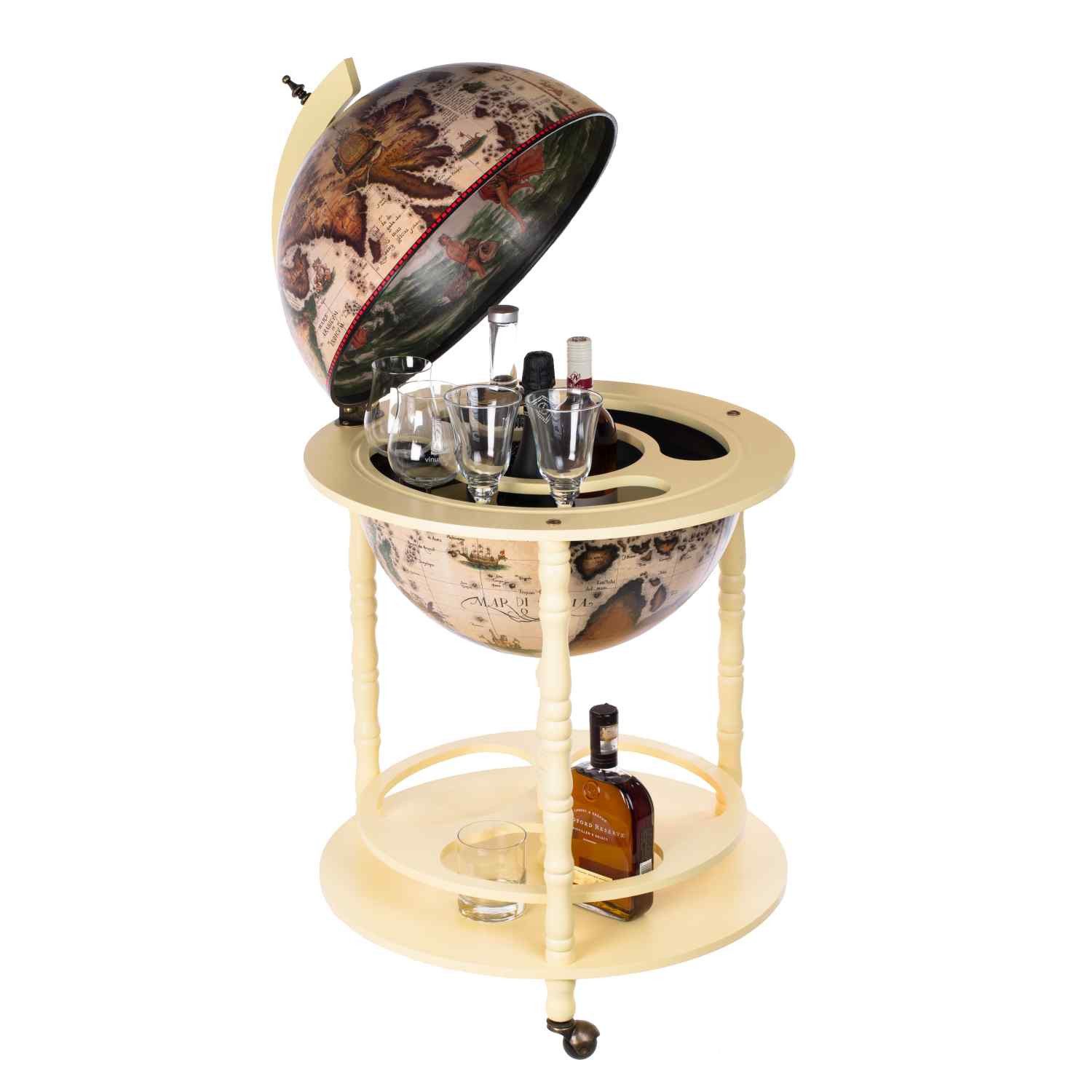 BIRENDY Dekoobjekt Birendy riesige Barwagen Hausbar mit Rollen Globusbar in 5 Farben