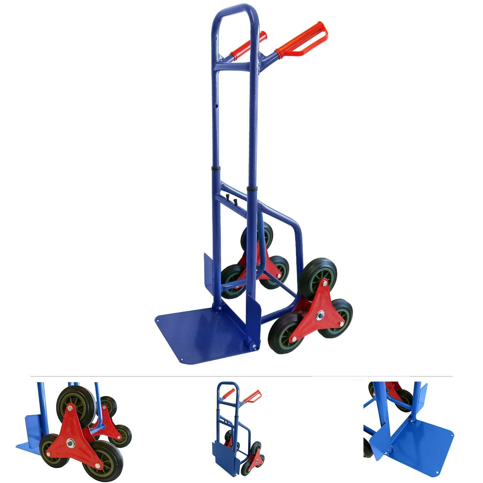 Grafner Sackkarre Treppensteiger Sackkarre ausziehbar / klappbar 200 kg, (Stk, 1), 200 kg Tragkraft, klappbar, faltbar, Stahl