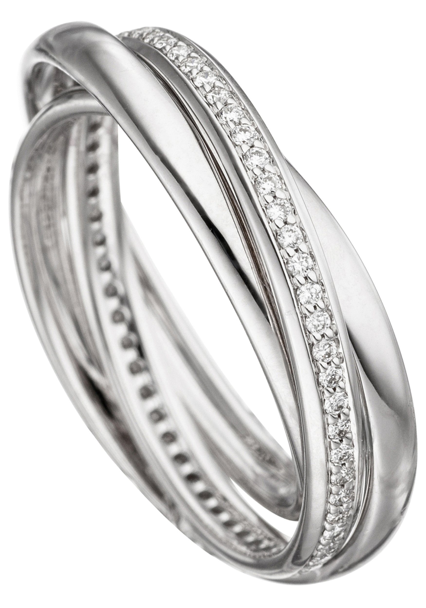 JOBO Fingerring Ring mit 58 Diamanten, 5... JOBO Fingerring Ring mit 58 Diamanten, 5...