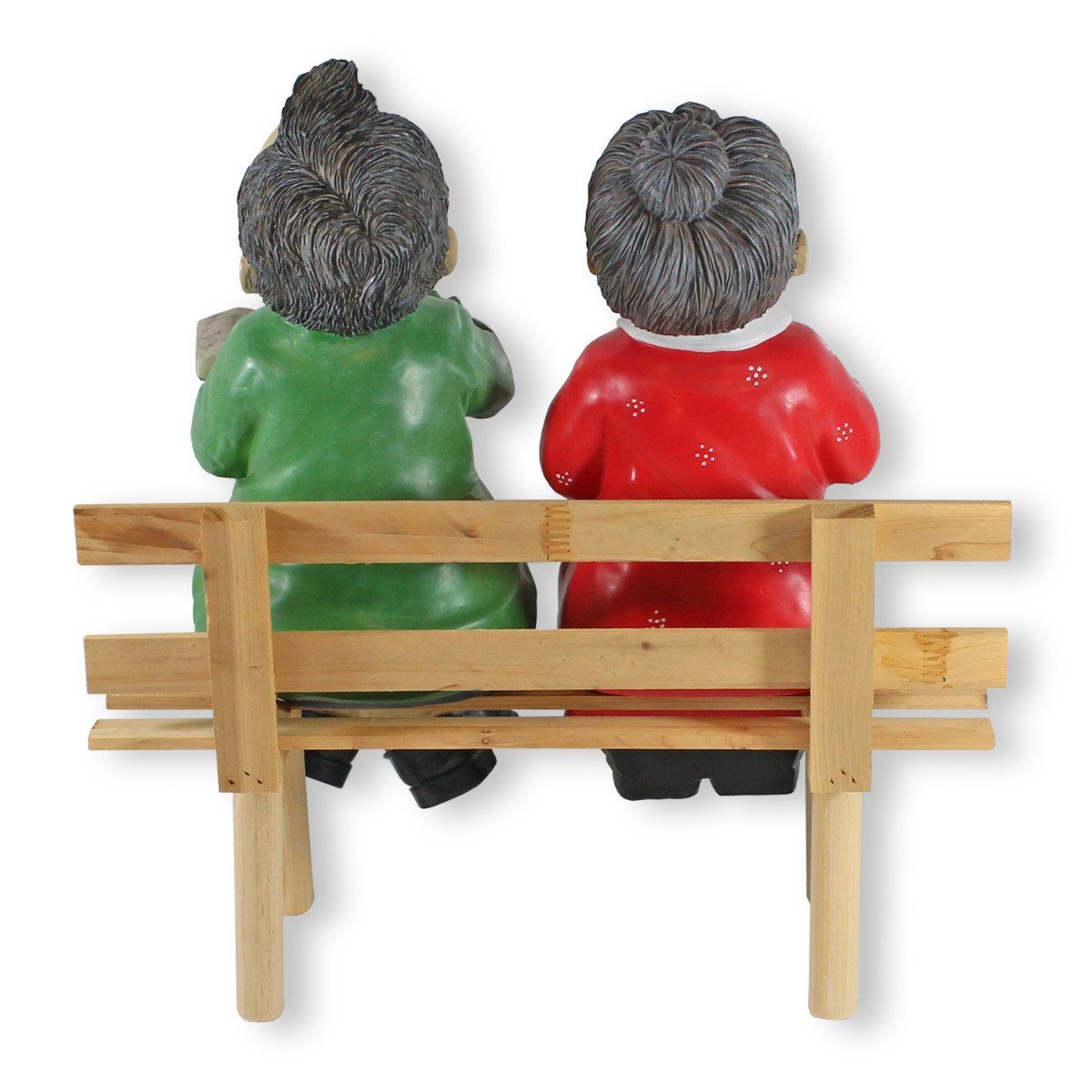 colourliving Gartenfigur Oma und Opa auf der Gartenbank