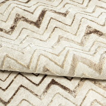 Teppich Eleganter moderner Teppich in gold-beige, TeppichHome24, rechteckig