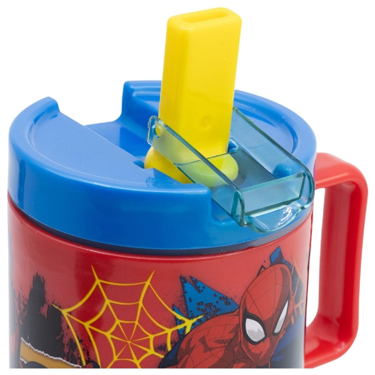 Storline Trinkflasche Spiderman Mikrowellengeeigneter Kunststoffbecher 530  ml Schraubdeckel
