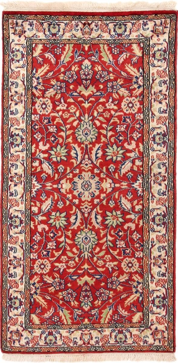 Orientteppich Indo Keshan 72x140 Handgeknüpfter Orientteppich Läufer, Nain Trading, rechteckig, Höhe: 12 mm