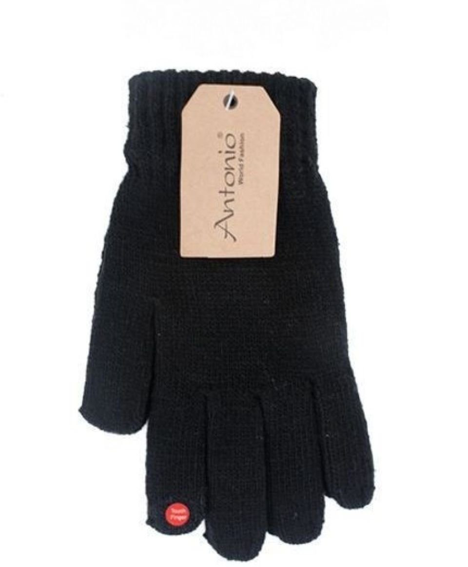 Antonio Strickhandschuhe Winter Handschuhe mit Touch Finger, Touchscreen Handschuhe (Paar, Handschuhe) mit Touch Finger