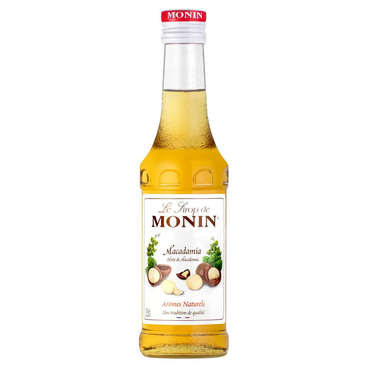 MONIN Getränke-Sirup, Monin Macadamia Sirup fuer Milchgetraenke und Shakes fein mild 250 ml