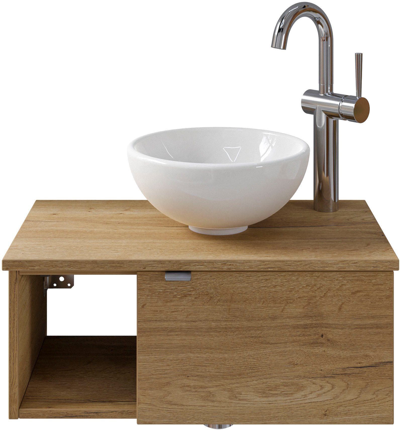 Saphir Waschtisch "Serie 6915 Waschschale mit Unterschrank für Gästebad, Gä günstig online kaufen