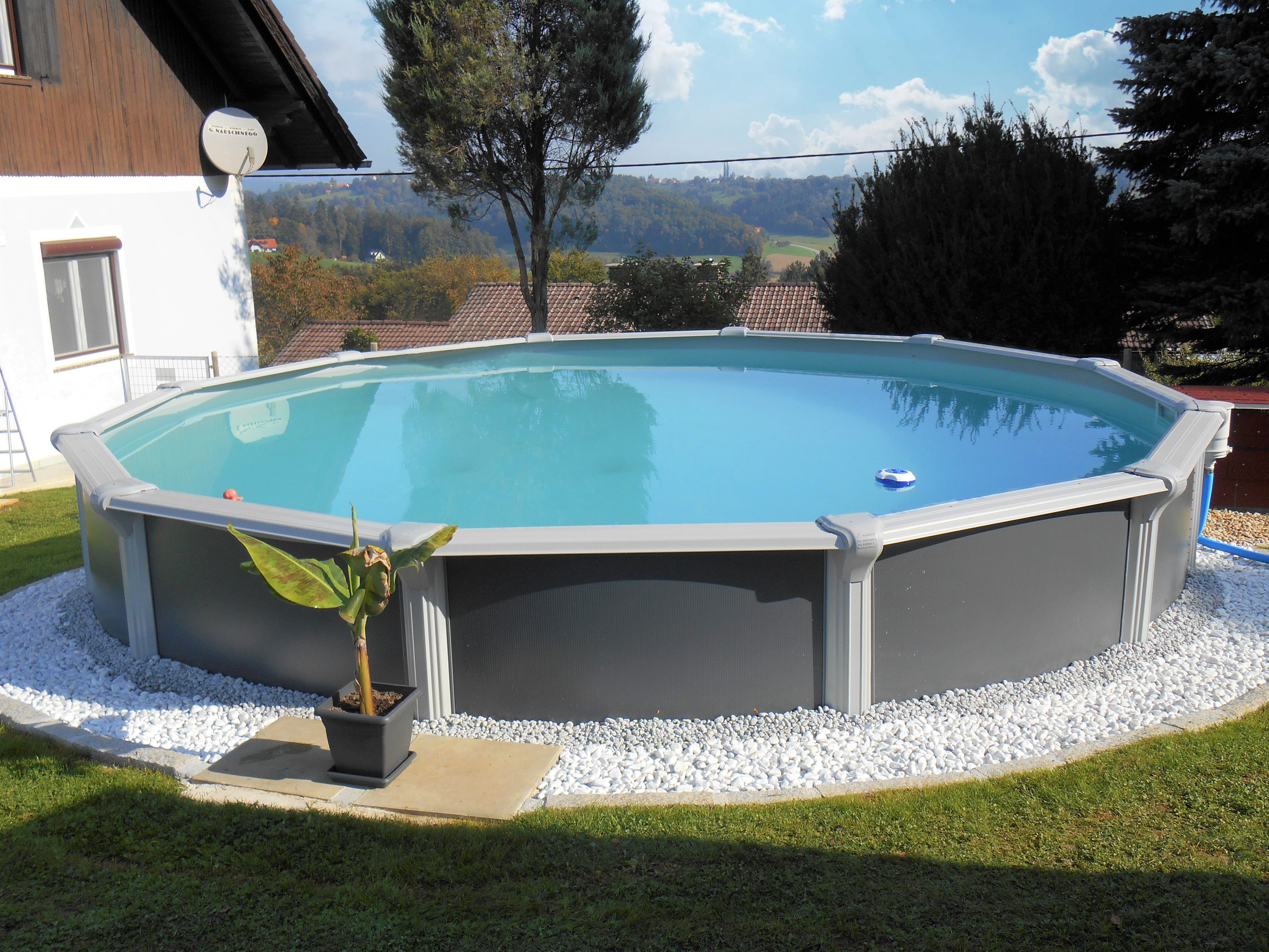 KWAD Rundpool Green line Evolution (Komplett-Set, 10-tlg), 3,6x1,32 Design Folie in blau, sand oder grau erhältlich