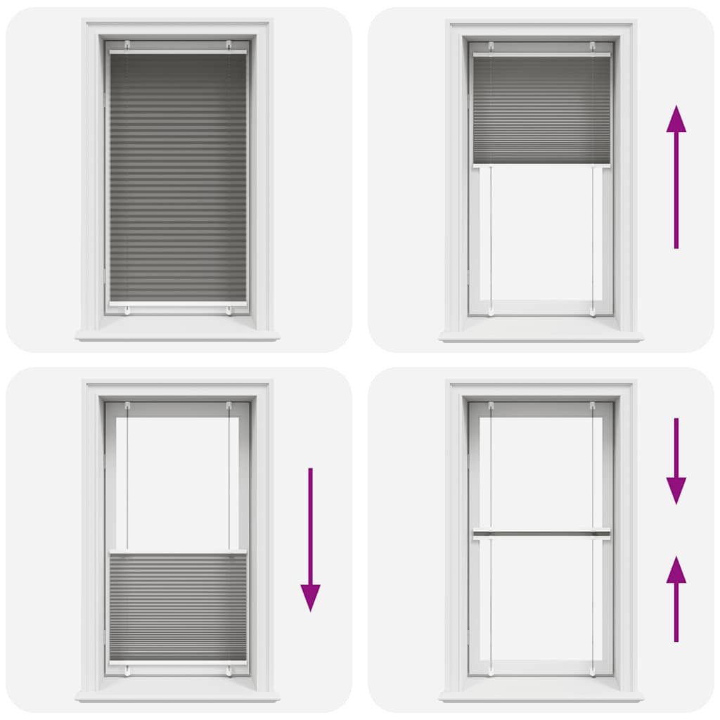 vidaXL Gardine 75 x 150 cm Plissee Anthrazit 75x150 cm Stoffbreite 74,4 cm Polyester