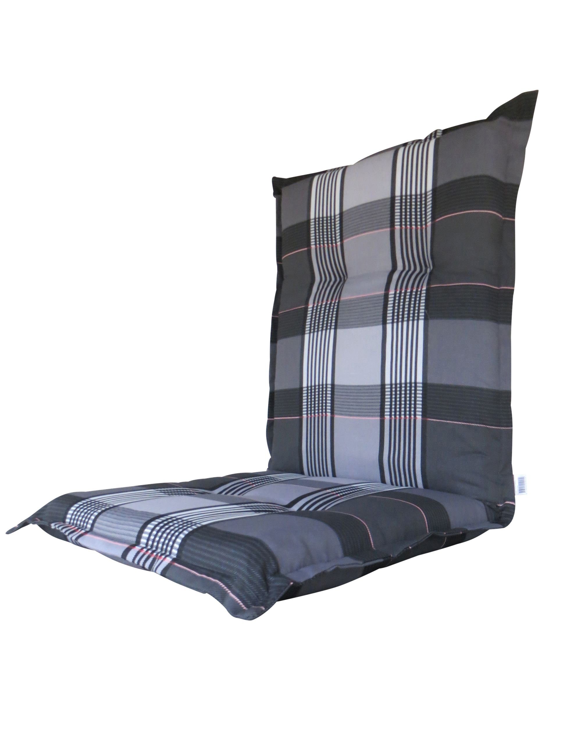 Madison Polsterauflage Niederlehner Niedriglehner Gartenstuhlauflagen Auflage Kissen A 055, (1 Auflage, 1 St., 1 Auflage), für Niedriglehner-Stühle UV-beständig
