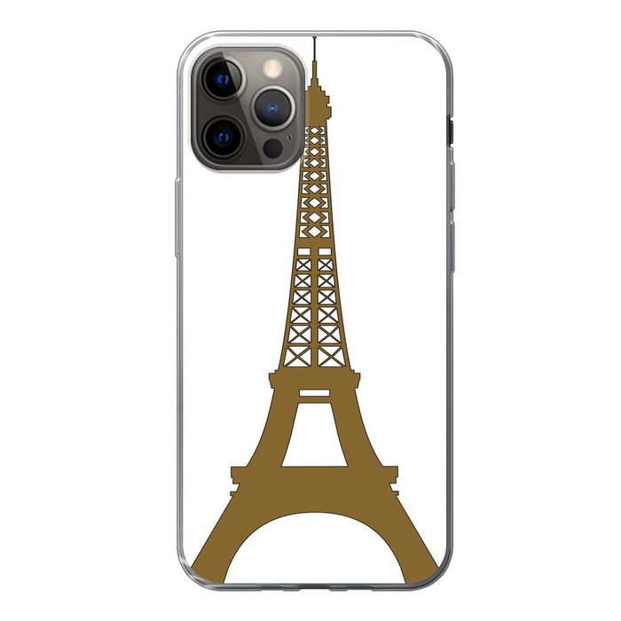 MuchoWow Handyhülle Eine Illustration des Eiffelturms in Paris Handyhülle Apple iPhone 13 Pro Smartphone-Bumper Print Handy
