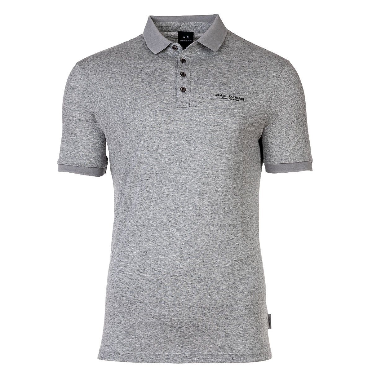 ARMANI EXCHANGE Poloshirt Herren Poloshirt - Schriftzug, Slim fit, Cotton Grau