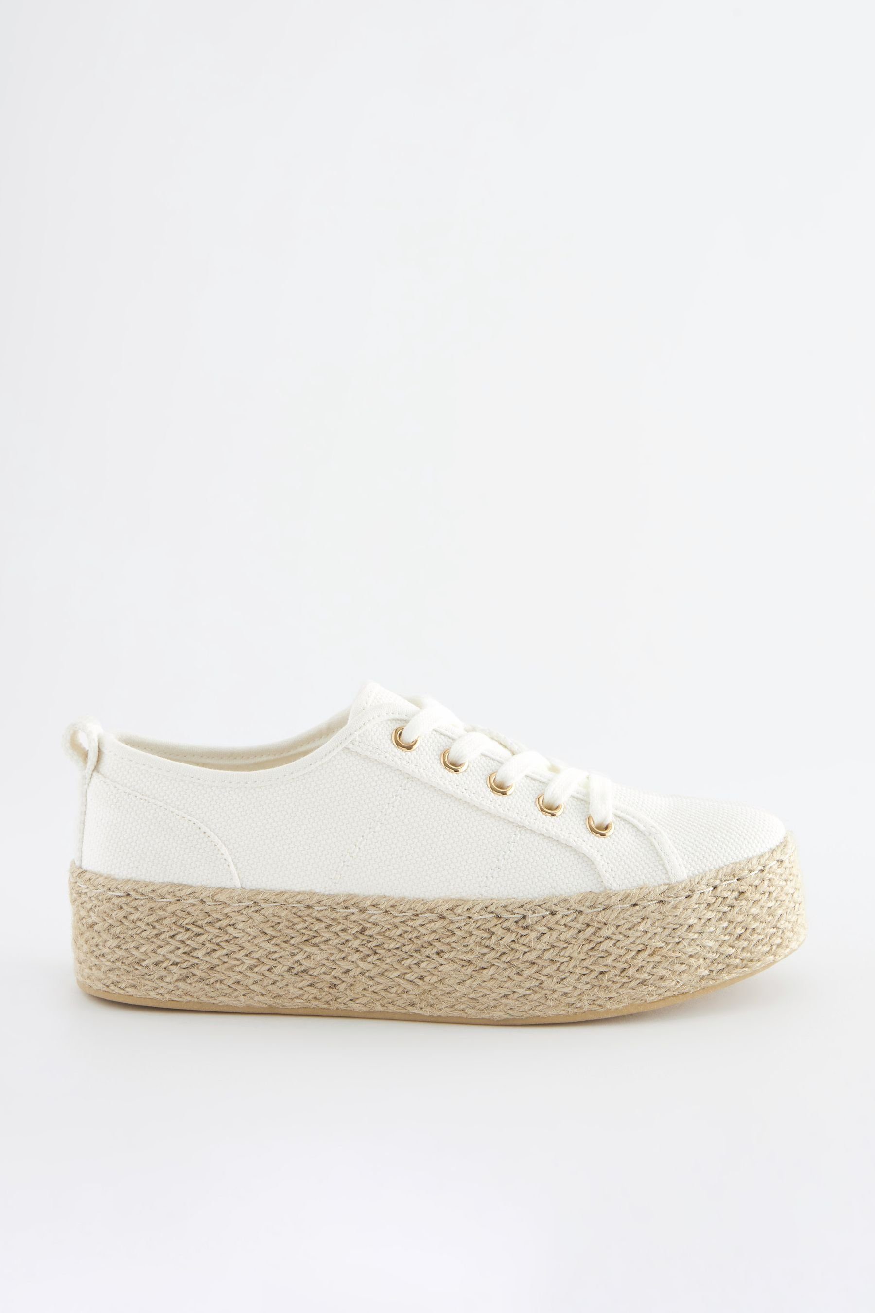Next (1-tlg) Forever Comfort® White Sneaker Espadrilles-Flatform-Sneaker