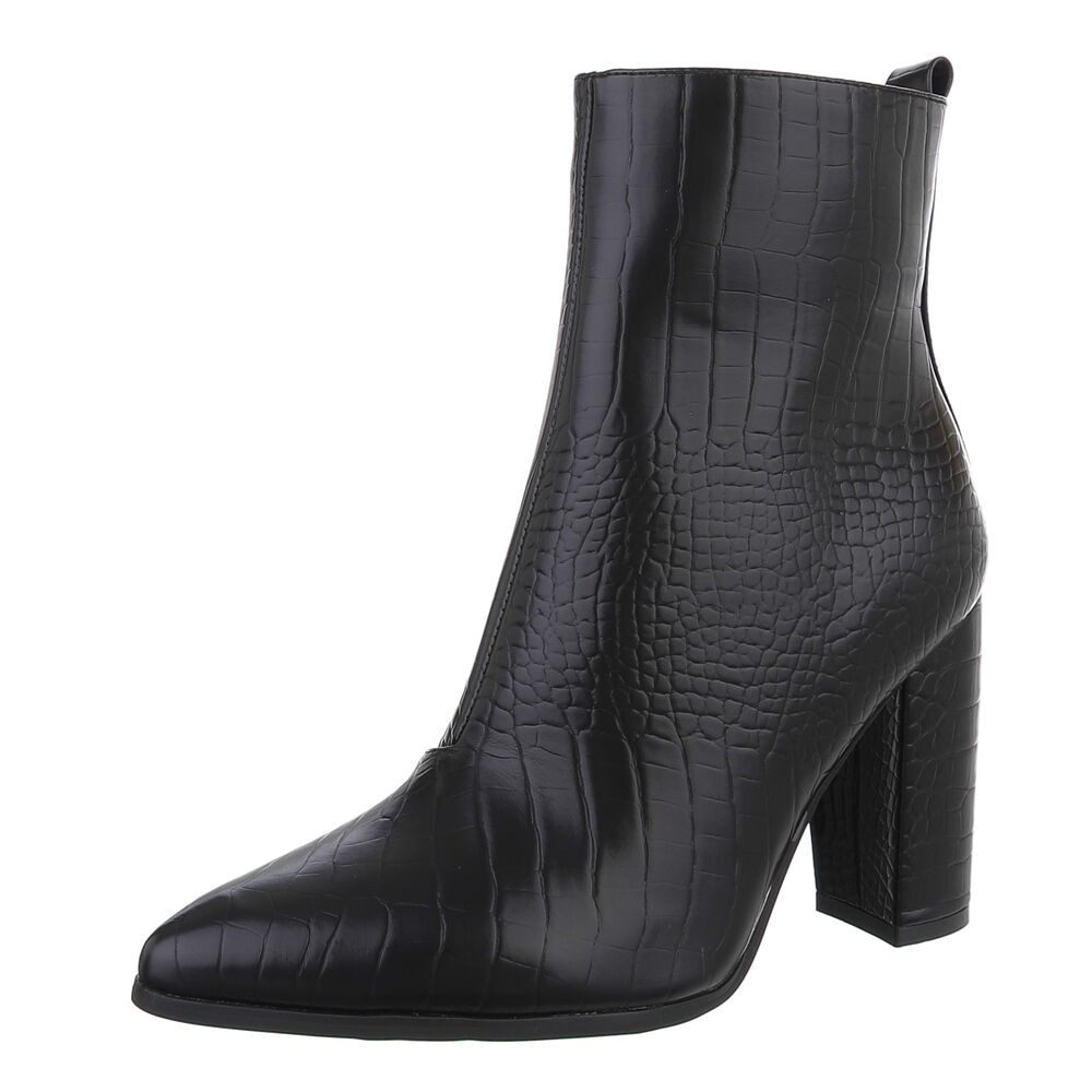 Ital-Design Elegante Stiefeletten mit Blockabsatz für Damen High-Heel-Stief günstig online kaufen