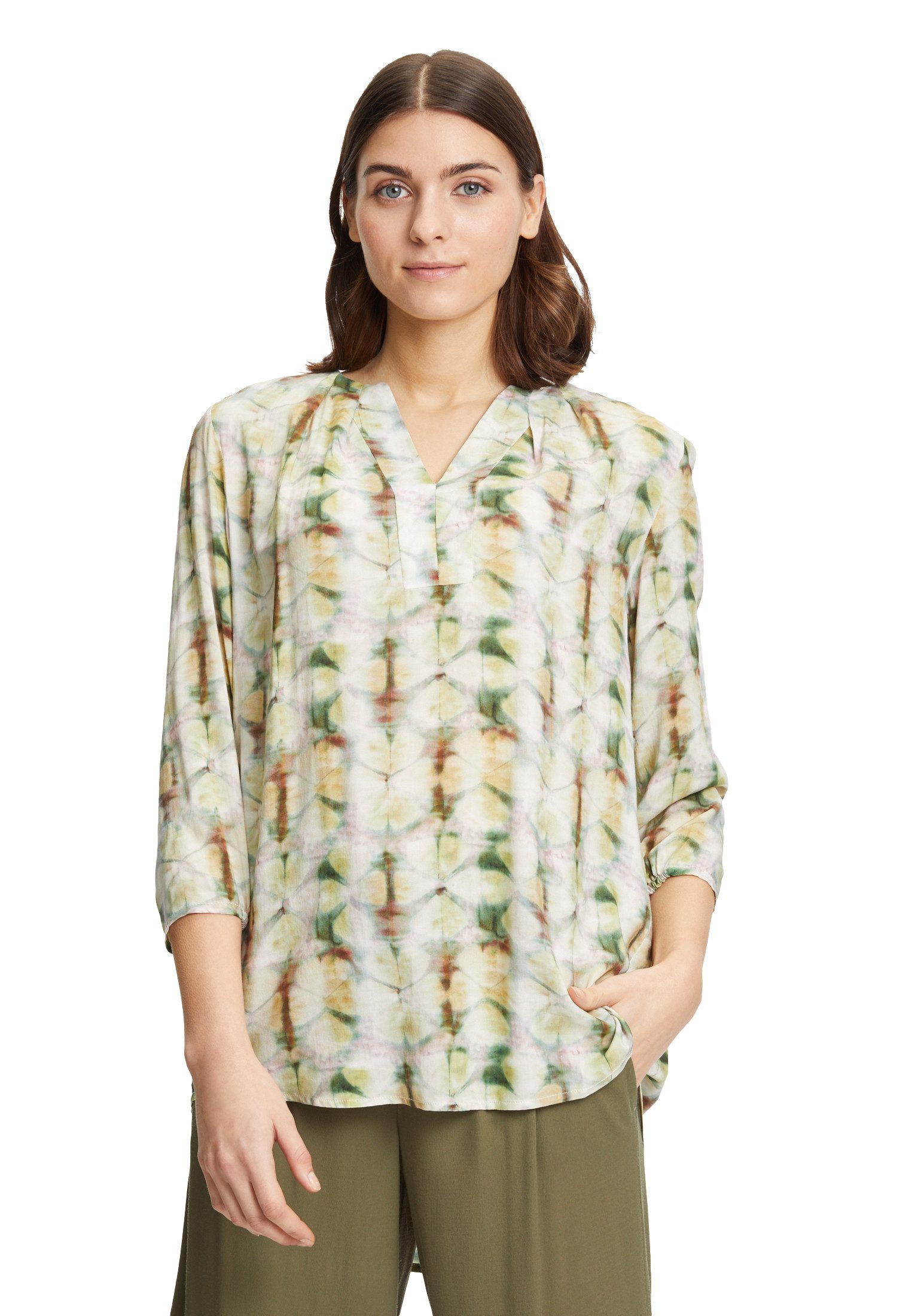 Cartoon Schlupfbluse Cartoon Casual-Bluse mit Muster