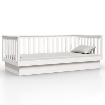 furnicato Bett Tagesbett Weiß 100x200 cm Massivholz Kiefer