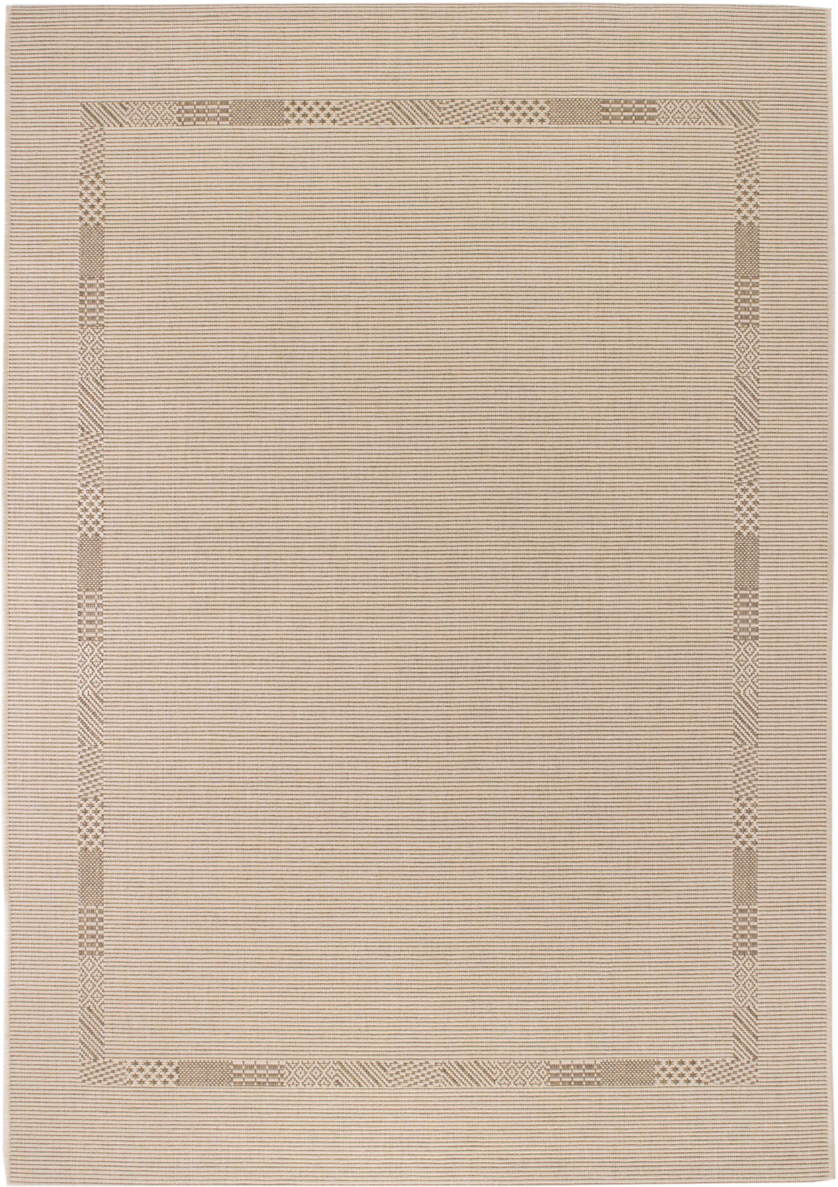 Teppich Montana, Outdoor 6 Flachgewebe, Uni und In- geeignet beige Andiamo, mm, Farben, Bordüre, rechteckig, Höhe: mit