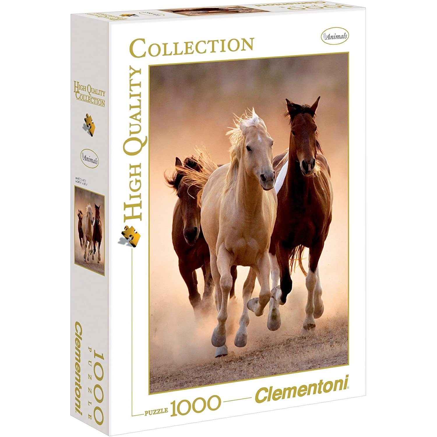 Clementoni® Puzzle Clementoni - Running Horses, 1000 Puzzleteile, 1000 Teile Puzzle