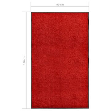 Fußmatte Waschbar Rot 90x150 cm, furnicato, Rechteckig