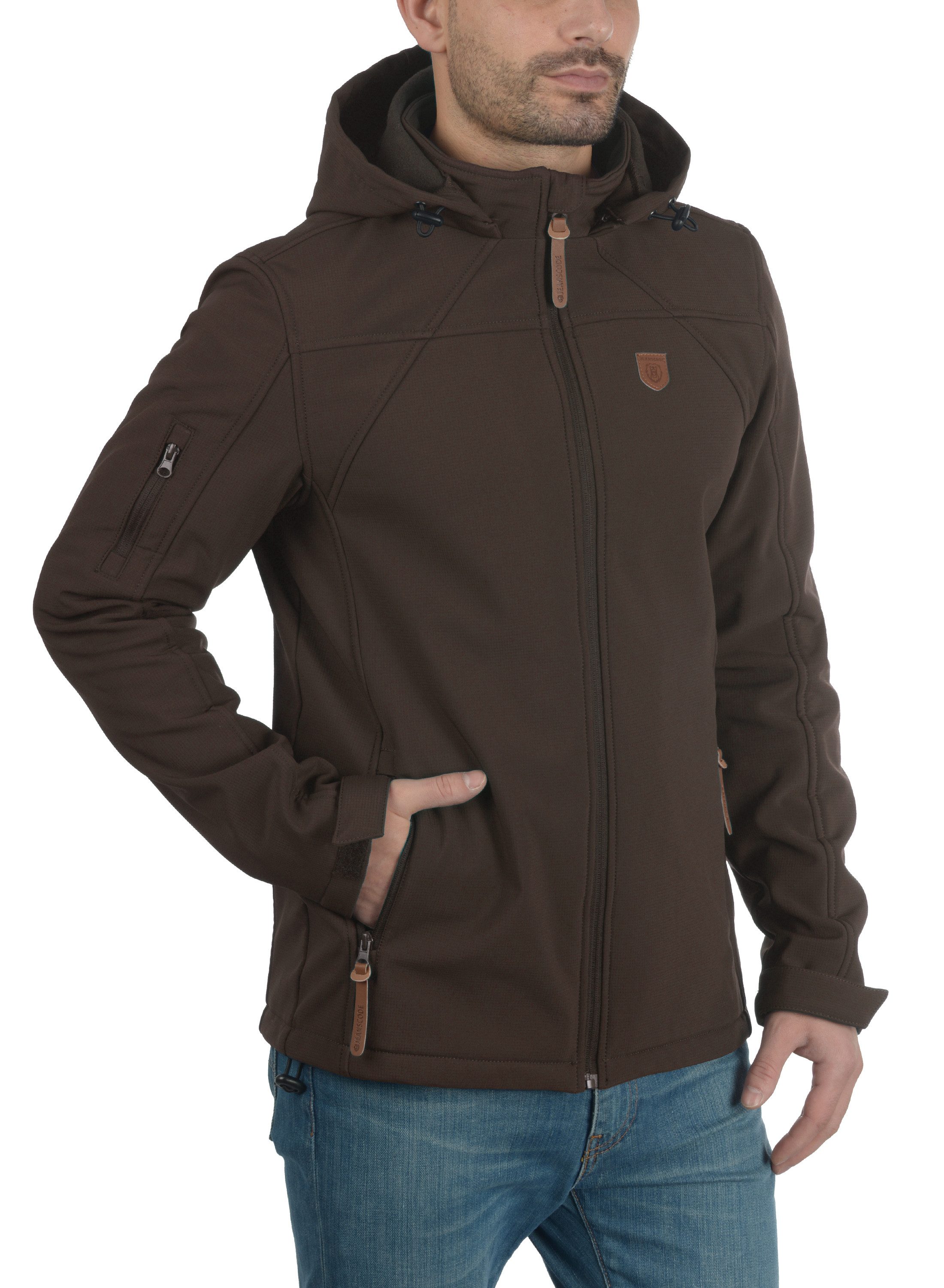 Indicode Softshelljacke IDJonas Übergangsjacke mit abnehmbarer Kapuze günstig online kaufen