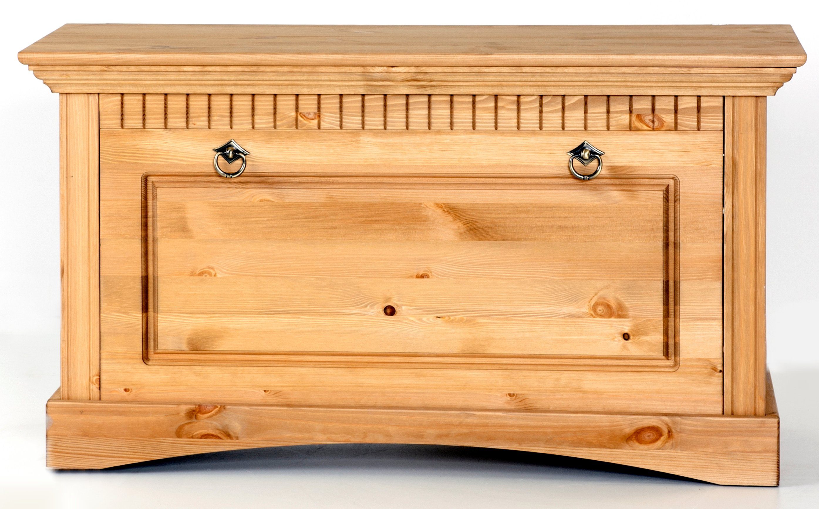 Clever-Moebel Truhe massive Truhe aus Kiefernholz, Sitzbank, Bank, Breite: 91cm, Tiefe: 39cm, Höhe: 50cm