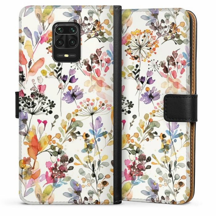 DeinDesign Handyhülle Blume Muster Pastell Wild Grasses Xiaomi Redmi Note 9 Pro Hülle Handy Flip Case Wallet Cover