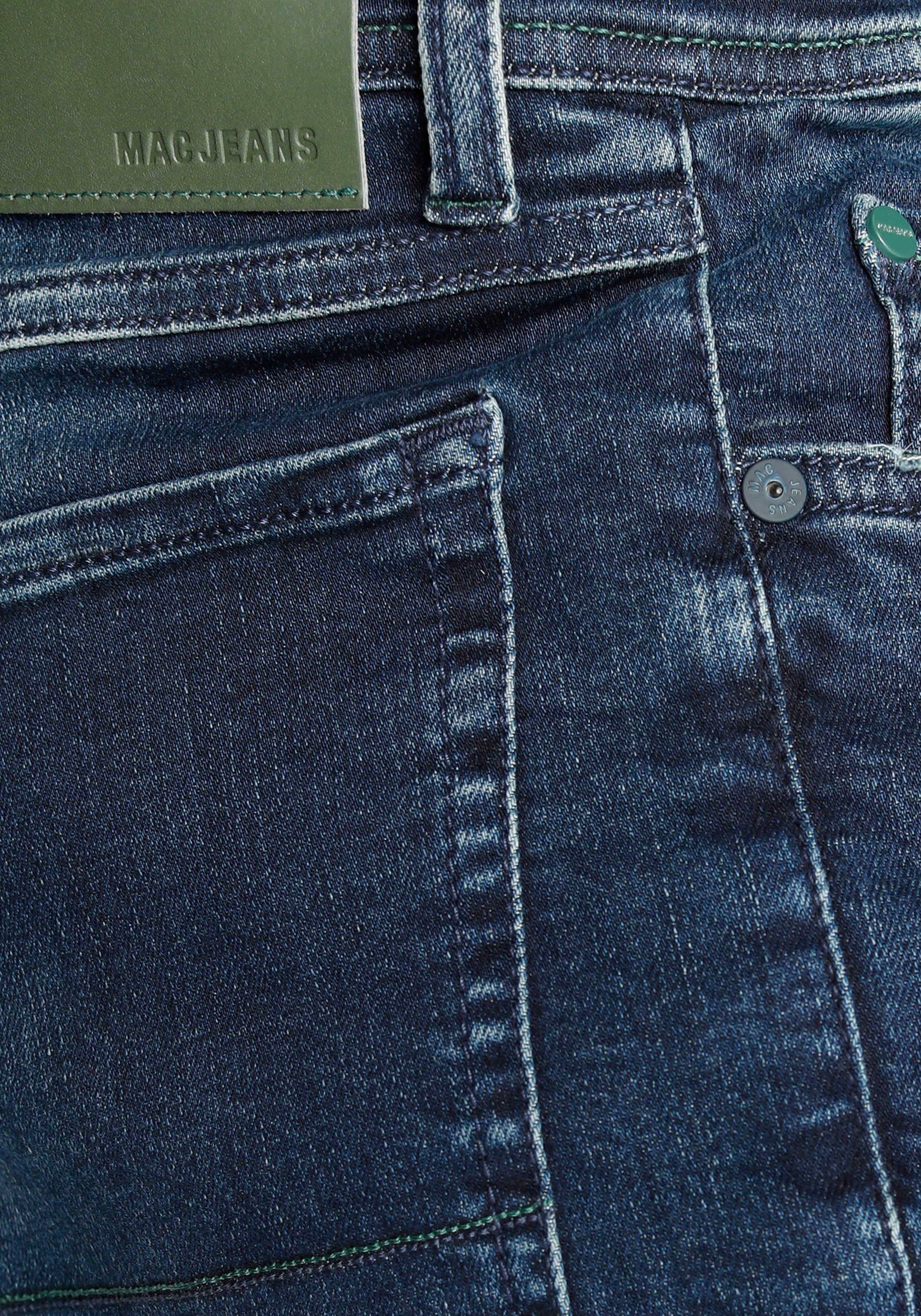 Straight-Jeans dark super blue MAC elastisch Flexx-Driver used authentic