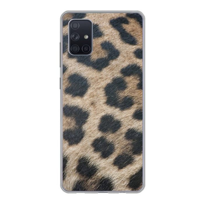 MuchoWow Handyhülle Leopardenmuster Phone Case Handyhülle Samsung Galaxy A71 Silikon Schutzhülle