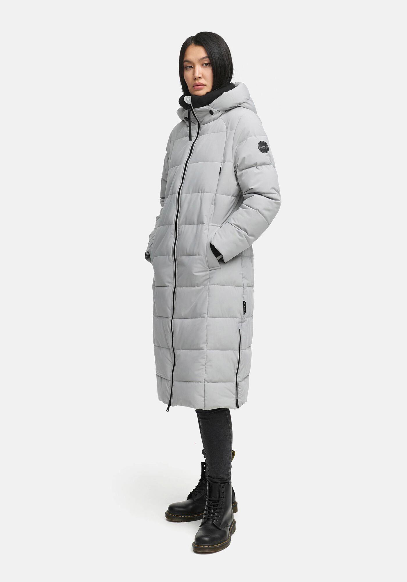 Marikoo Winterjacke Lanitaa Steppmantel mit abnehmbarer Kapuze – Bild 3 von 4