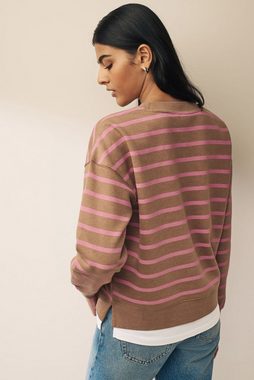 Next Sweatshirt Gestreiftes 2-in-1-Sweatshirt T-Shirt-Lagenlook (1-tlg)