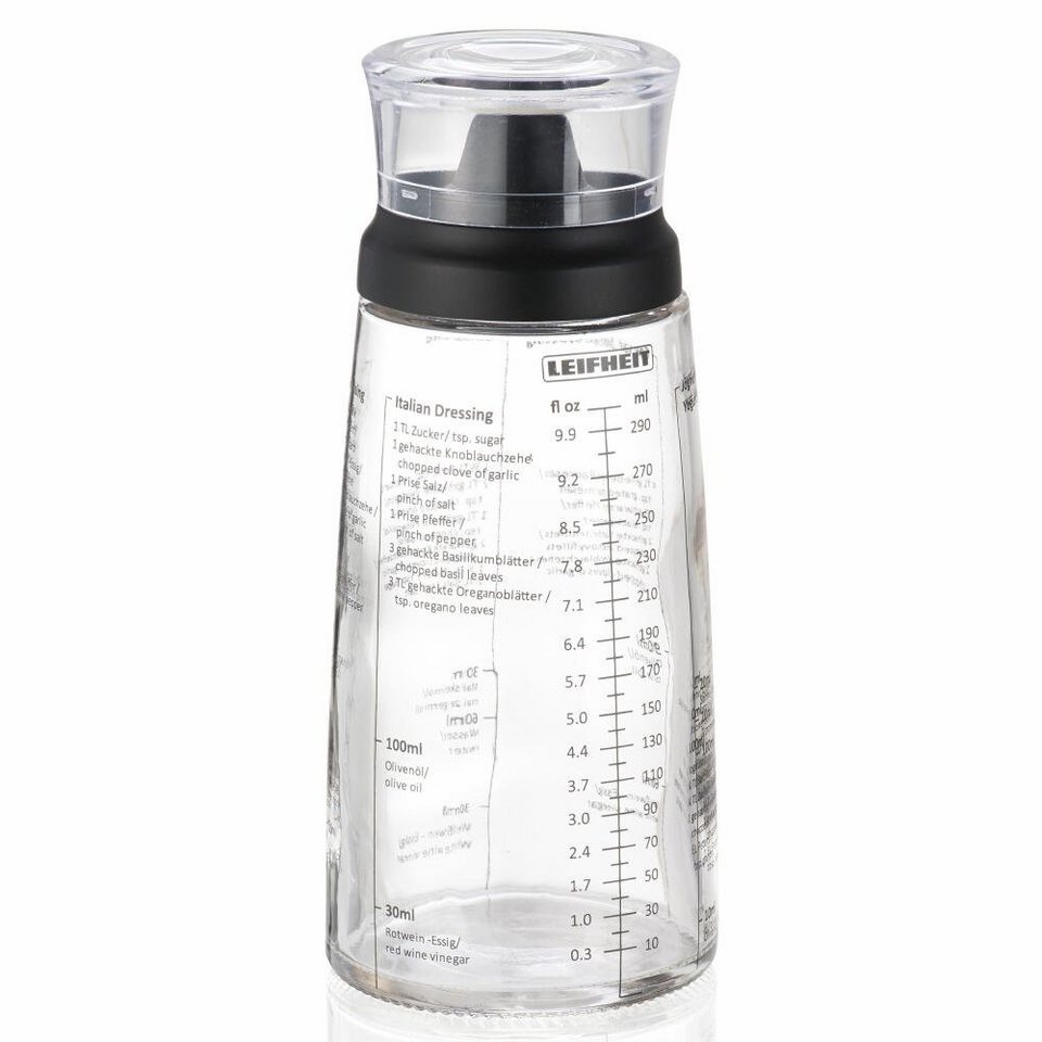 zum Messskala ml, Leifheit Flasche in Rezeptskalen Dressing ml direkten Ausmessen 300 und und fl oz der in Glas, Shaker