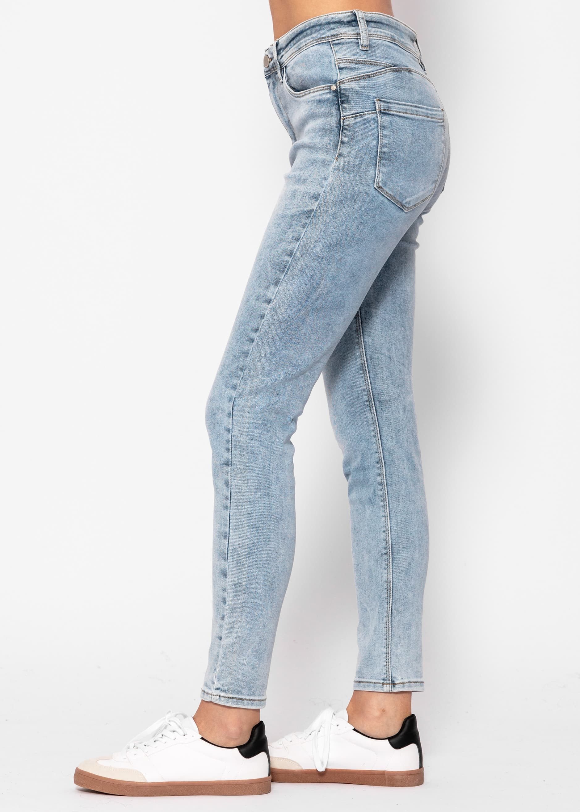 SASSYCLASSY 5-Pocket-Jeans Skinny Push Up Jeans Damen