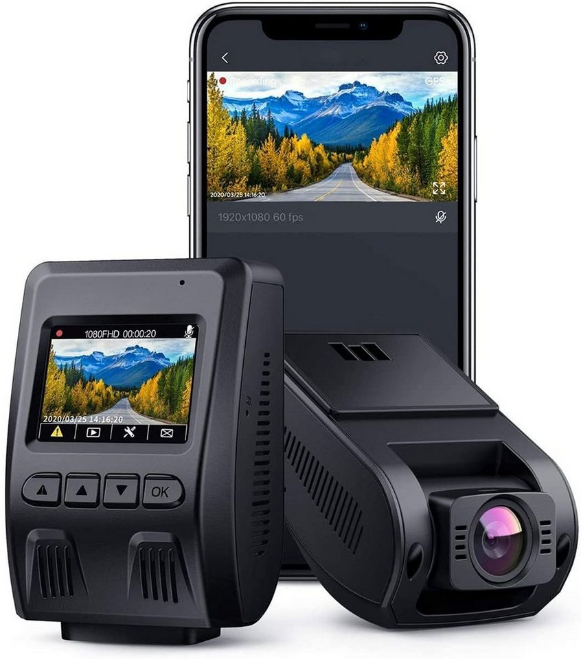 NAIPO DR02D Dashcam (HD, WLAN (Wi-Fi), Dashcam 1080P)