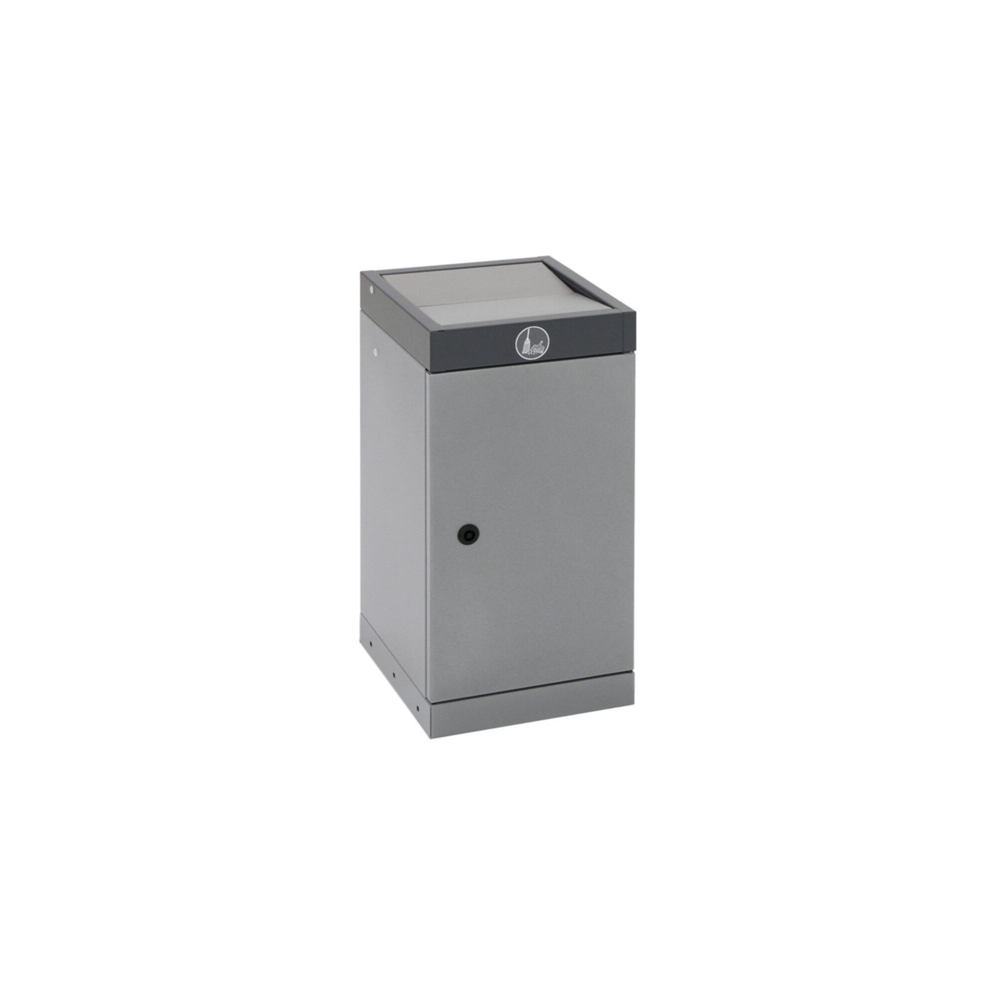 Stumpf Metall GmbH Mülleimer Stumpf Sortssystem ProTec-Plus, graualu/7016, verzinkter Innenbehälter