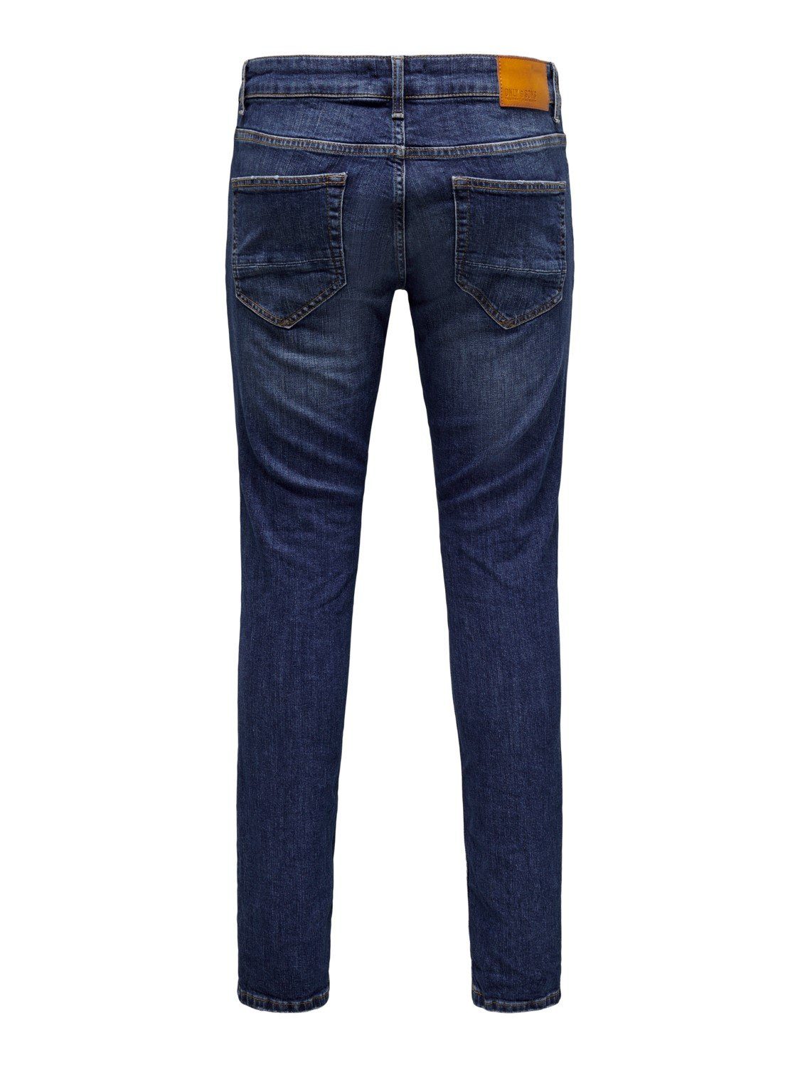Basic ONSLOOM 3970 Denim Stoned ONLY & Jeans Slim SONS (1-tlg) Washed in Hose Blau-4 Slim-fit-Jeans Pants Fit