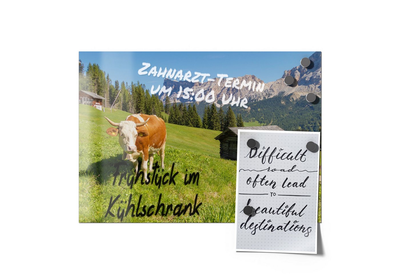 Thumbnail - DEQORI Magnetfolie 'Alpine Ruhepause', beschreibbar universal Magnetmatte magnetisch Folie Planer Kalender