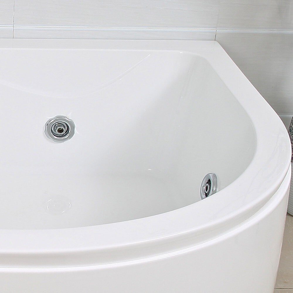 HOME DELUXE Whirlpool-Badewanne BLUE OCEAN - XL 180 x 120 cm, (inkl. Nackenkissen, Armaturen und Whirlpoolpumpe), ABS-Sanitäracryl, Eckwanne, 2 Personen