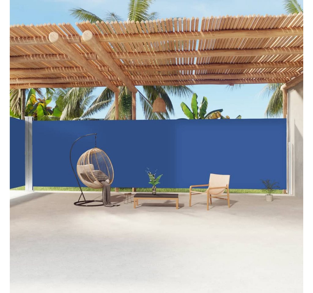 Thumbnail - vidaXL Seitenmarkise Sichtschutz Windschutz Ausziehbar Blau 220x1200 cm