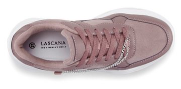 LASCANA Sneaker mit Chunky-Sohle & Ketten, Schnürhalbschuhe, Freizeitschuhe VEGAN