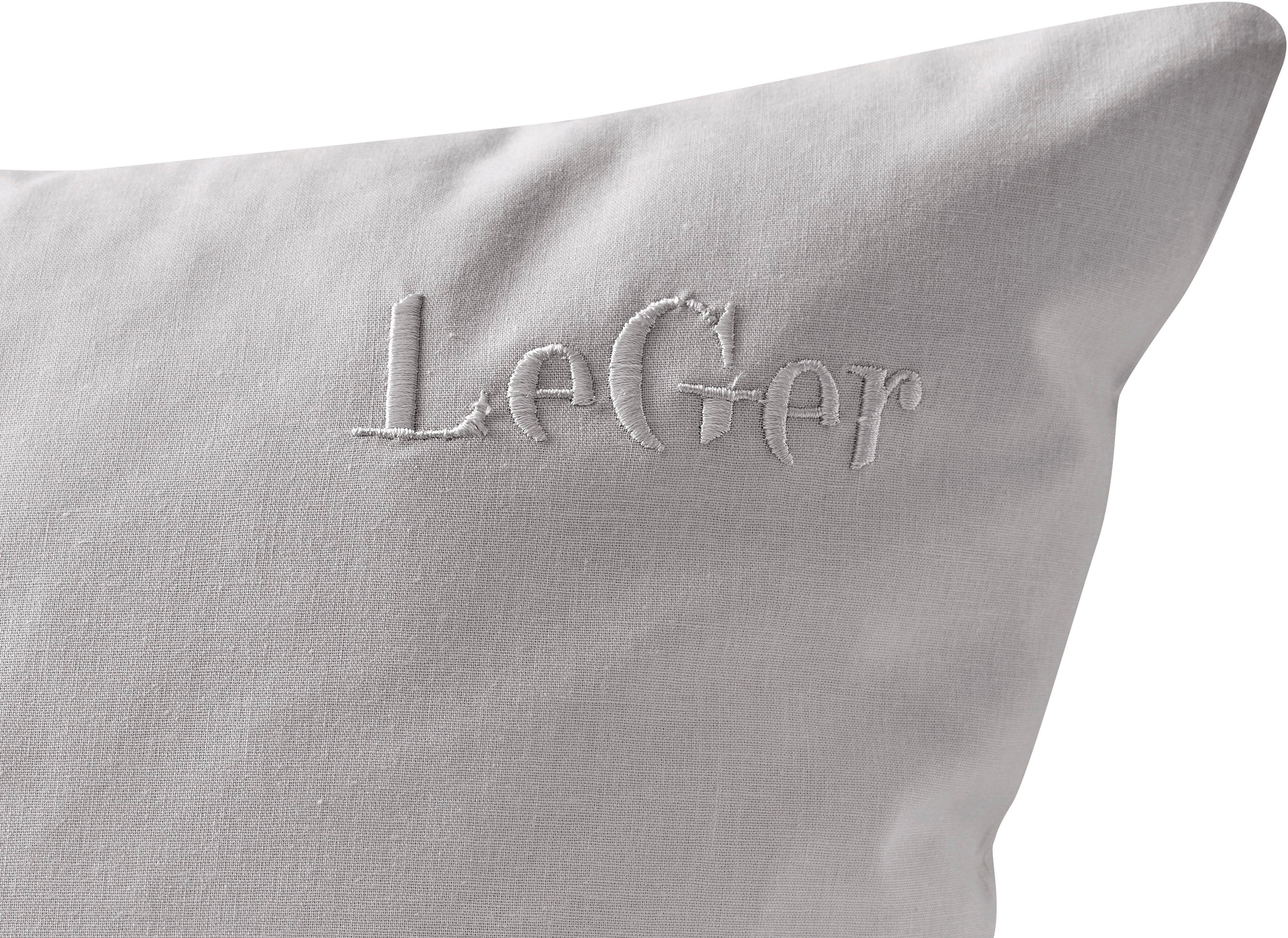 LeGer Home by Lena Gercke Bettwäsche Anisa in Gr. 135x200, 155x220 cm oder 200x200, Renforcé, 2 teilig, Bettwäsche aus Baumwolle, unifarbene Bettwäsche mit Reißverschluss