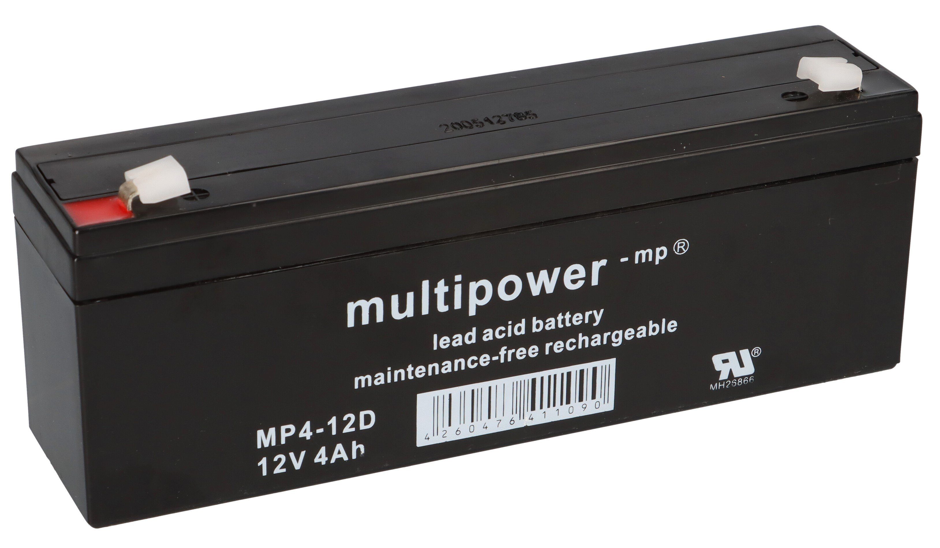 Multipower Multipower Blei-Akku MP4-12D Pb 12V / 4Ah Faston Bleiakkus